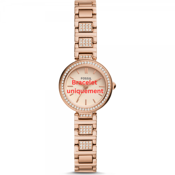 Bracelet metal pink gold Fossil - KARLI / BQ3517-Bracelets de montres-AtelierNet