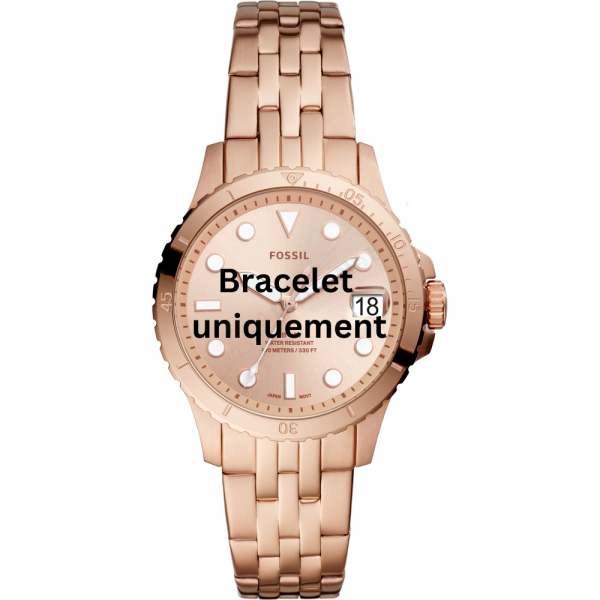 Bracelet metal pink gold Fossil - FB-01 / ES4748 - ES4767 - ES4970 - ES4995-Bracelets de montres-AtelierNet