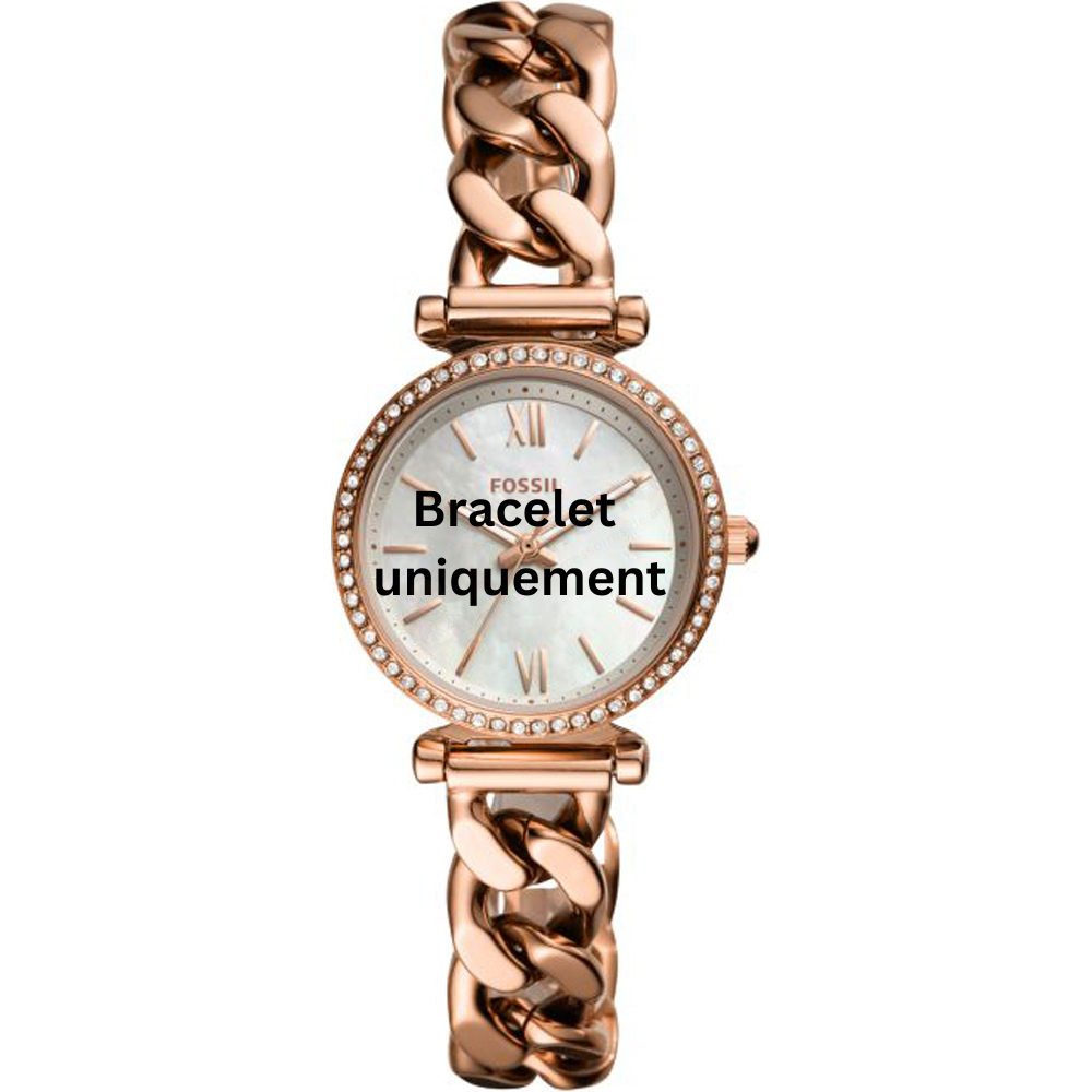 Bracelet metal pink gold Fossil - CARLIE MINI / ES4688-Bracelets de montres-AtelierNet