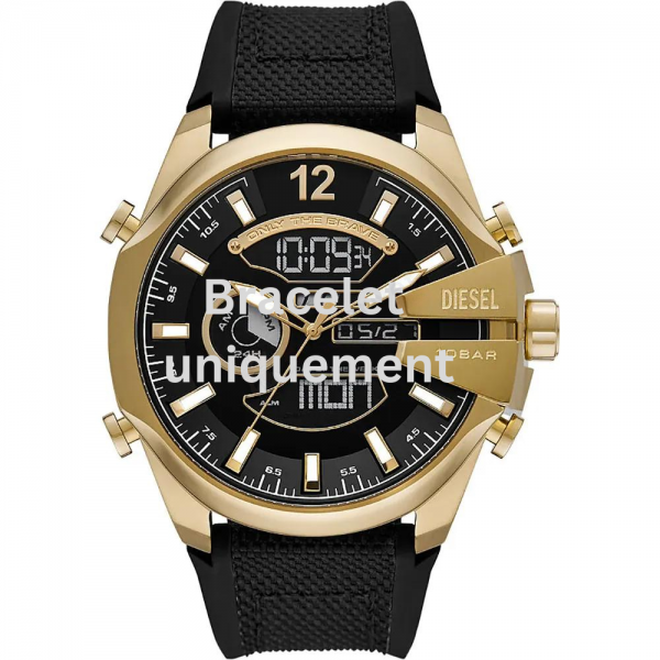 Bracelet caoutchouc noir Diesel - MEGA CHIEF ANADIGI / DZ4634-Bracelet Montre Diesel-AtelierNet