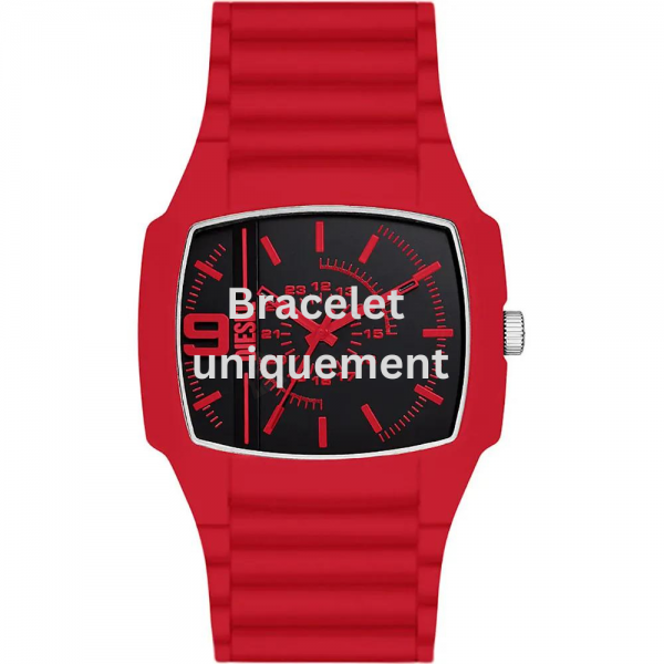 Bracelet caoutchouc rouge Diesel - CLIFFHANGER 2.0 / DZ2165-Bracelet Montre Diesel-AtelierNet