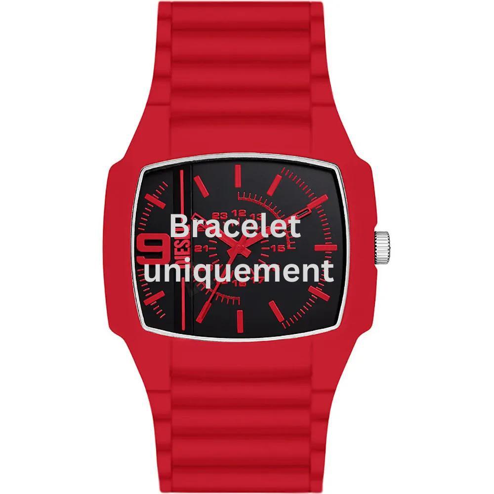 Bracelet caoutchouc rouge Diesel - CLIFFHANGER 2.0 / DZ2165-Bracelet Montre Diesel-AtelierNet