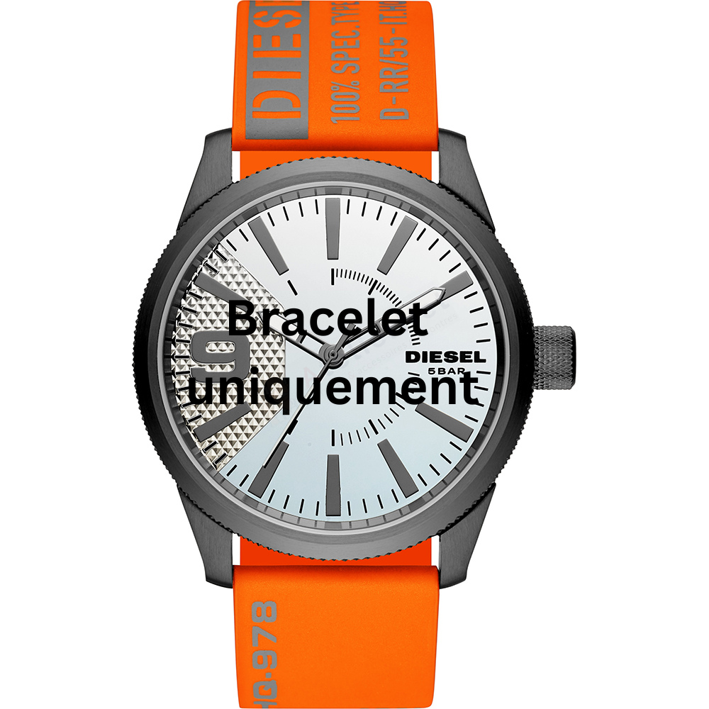 Bracelet cuir orange Diesel - RASP NSBB / DZ1933-Bracelet Montre Diesel-AtelierNet