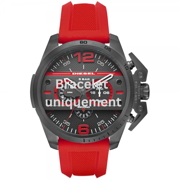 Bracelet silicone red Diesel - IRONSIDE / DZ4388-Bracelets Diesel-AtelierNet