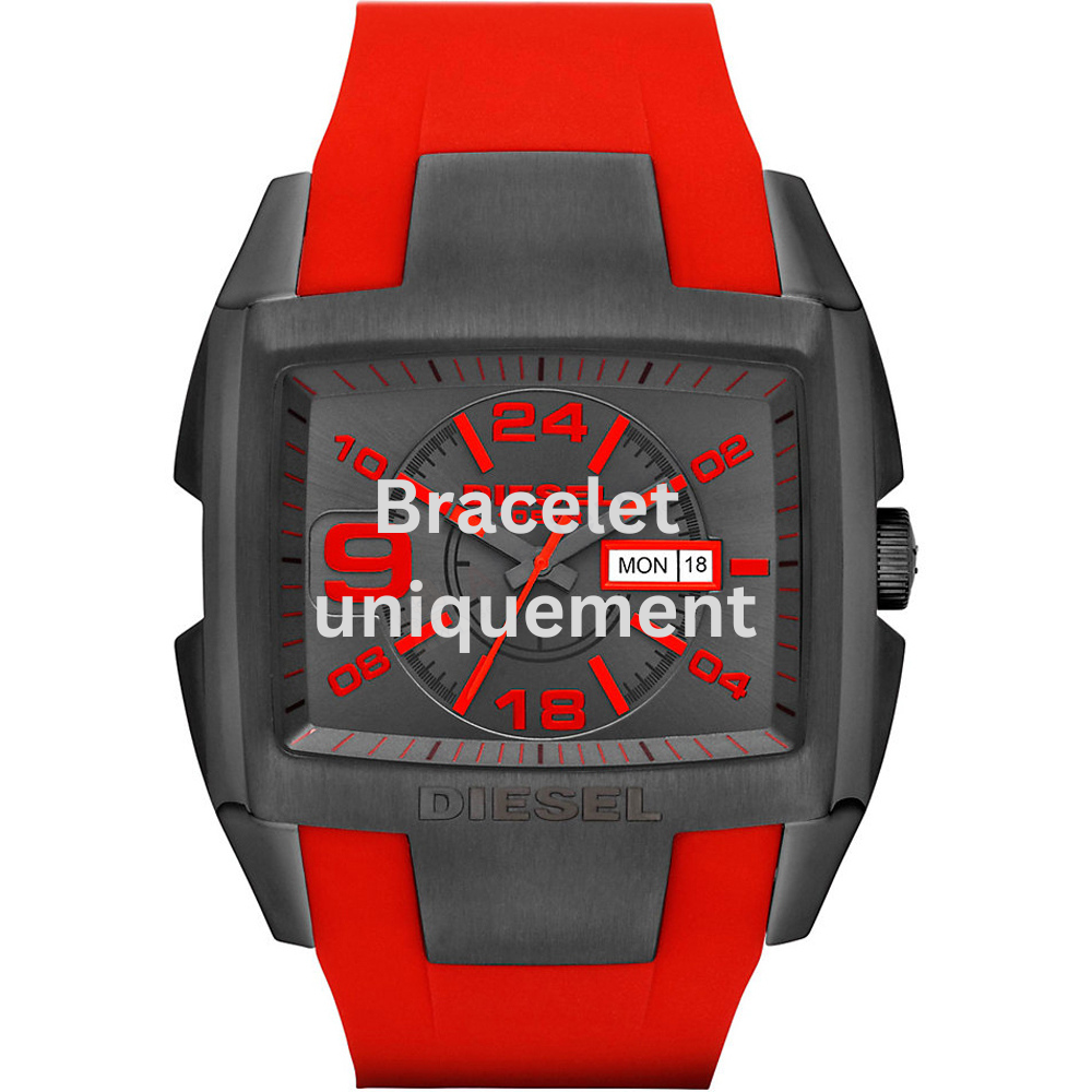 Bracelet caoutchouc rouge Diesel - BUGOUT / DZ4288-Bracelet Montre Diesel-AtelierNet