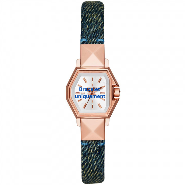 Bracelet textile on leather blue Diesel - Z BACK UP / DZ5490-Bracelets Diesel-AtelierNet