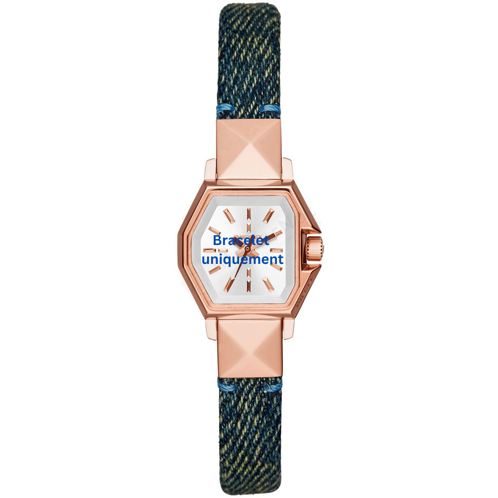 Bracelet textile sur cuir bleu Diesel - Z BACK UP / DZ5490-Bracelet Montre Diesel-AtelierNet