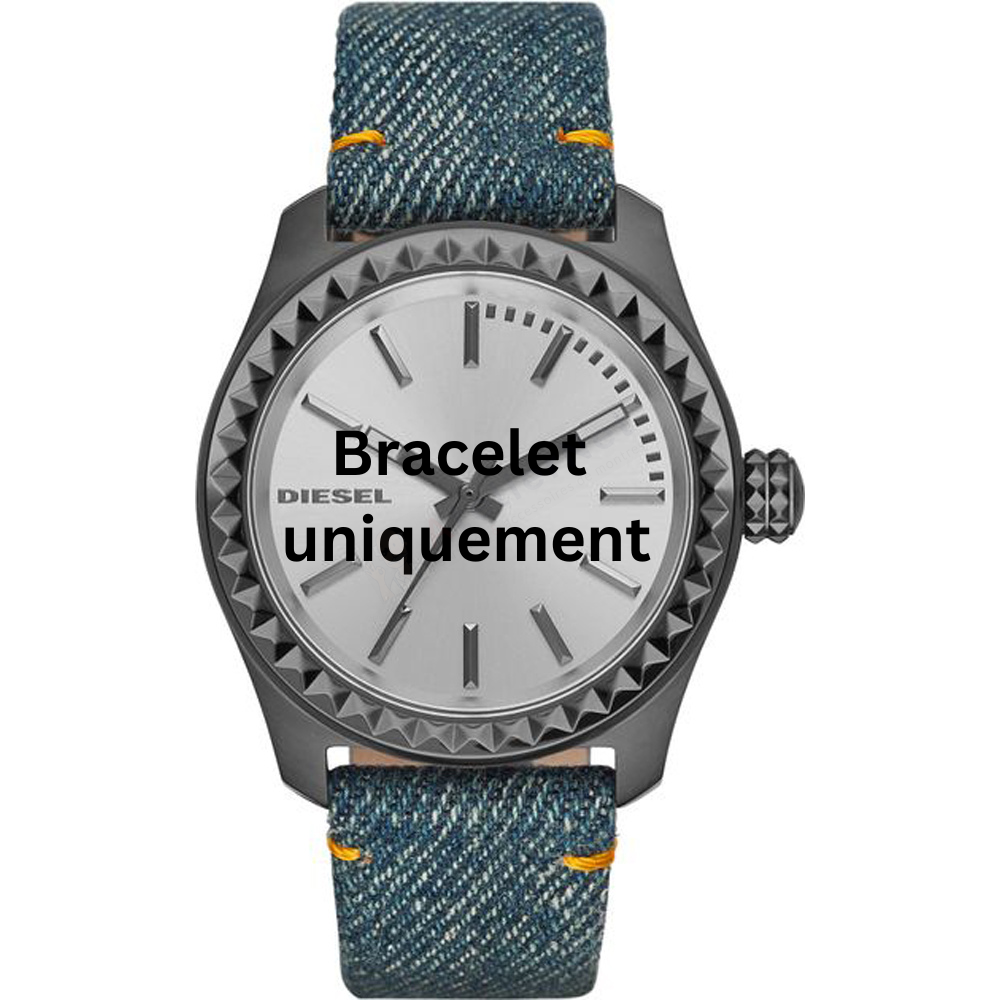 Bracelet textile sur cuir bleu Diesel - KRAY KRAY 38 / DZ5449-Bracelet Montre Diesel-AtelierNet