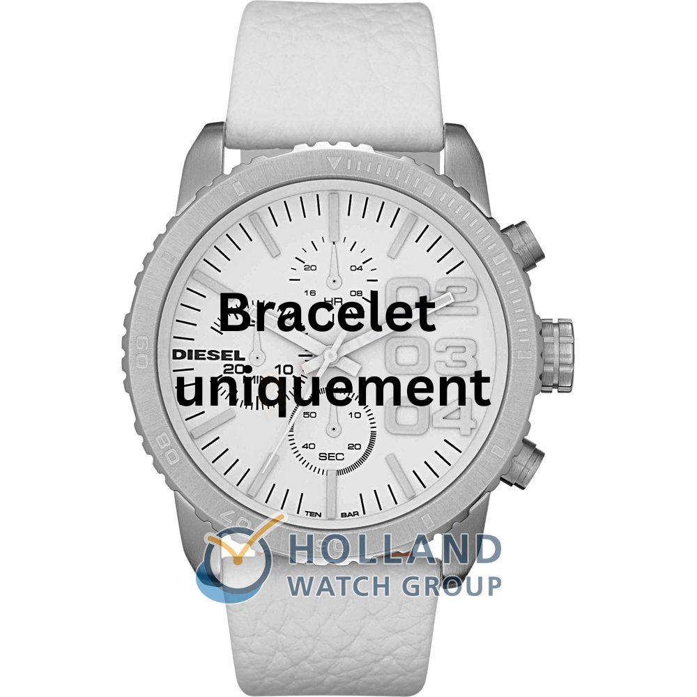 Bracelet cuir blanc Diesel - FRANCHISE -42 / DZ5330-Bracelet de montre-AtelierNet