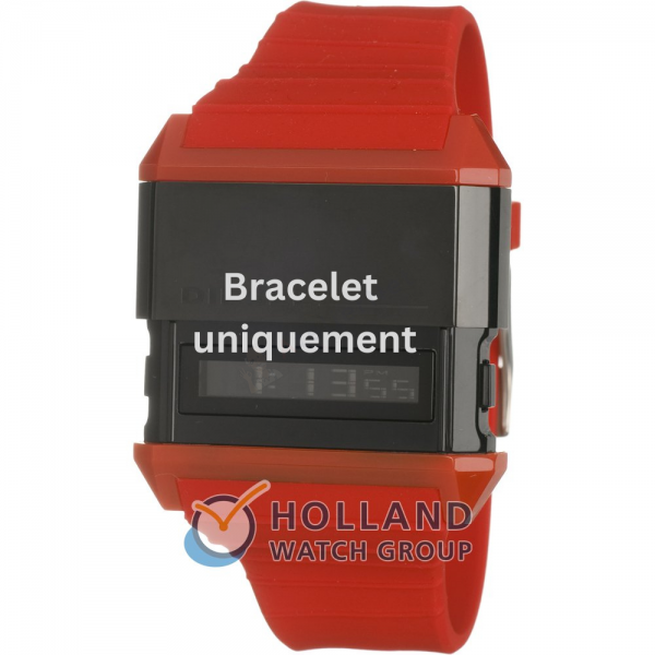 Bracelet caoutchouc rouge Diesel - DZ7198-Bracelet Montre Diesel-AtelierNet