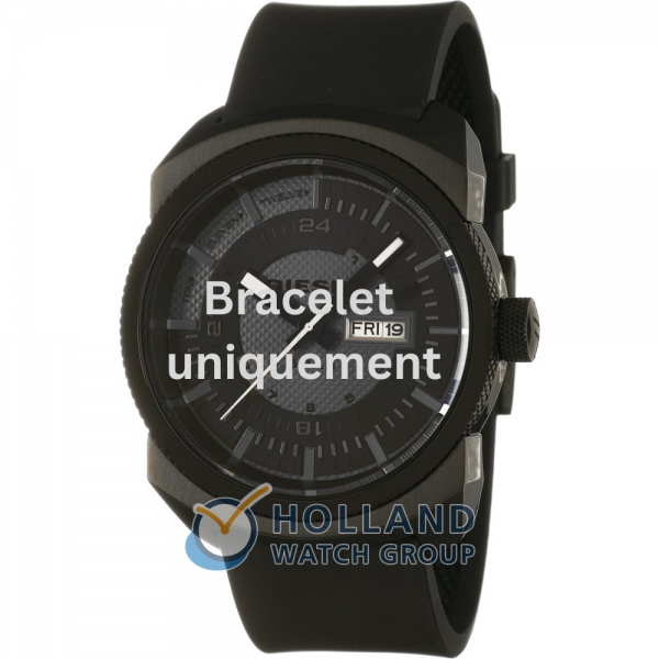 Bracelet silicone black Diesel - F-STOP / DZ1262-Bracelets Diesel-AtelierNet