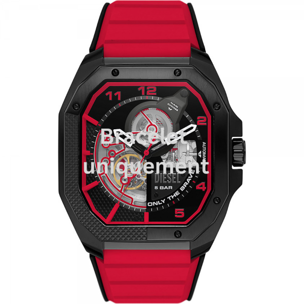 Bracelet caoutchouc rouge Diesel - FLAYED / DZ7469-Bracelet Montre Diesel-AtelierNet