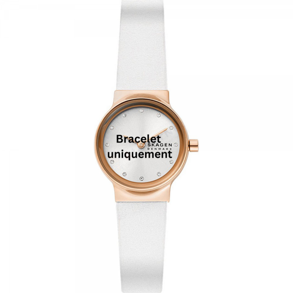 Bracelet leather white Skagen - FREJA / SKW3029-Bracelets de montres-AtelierNet