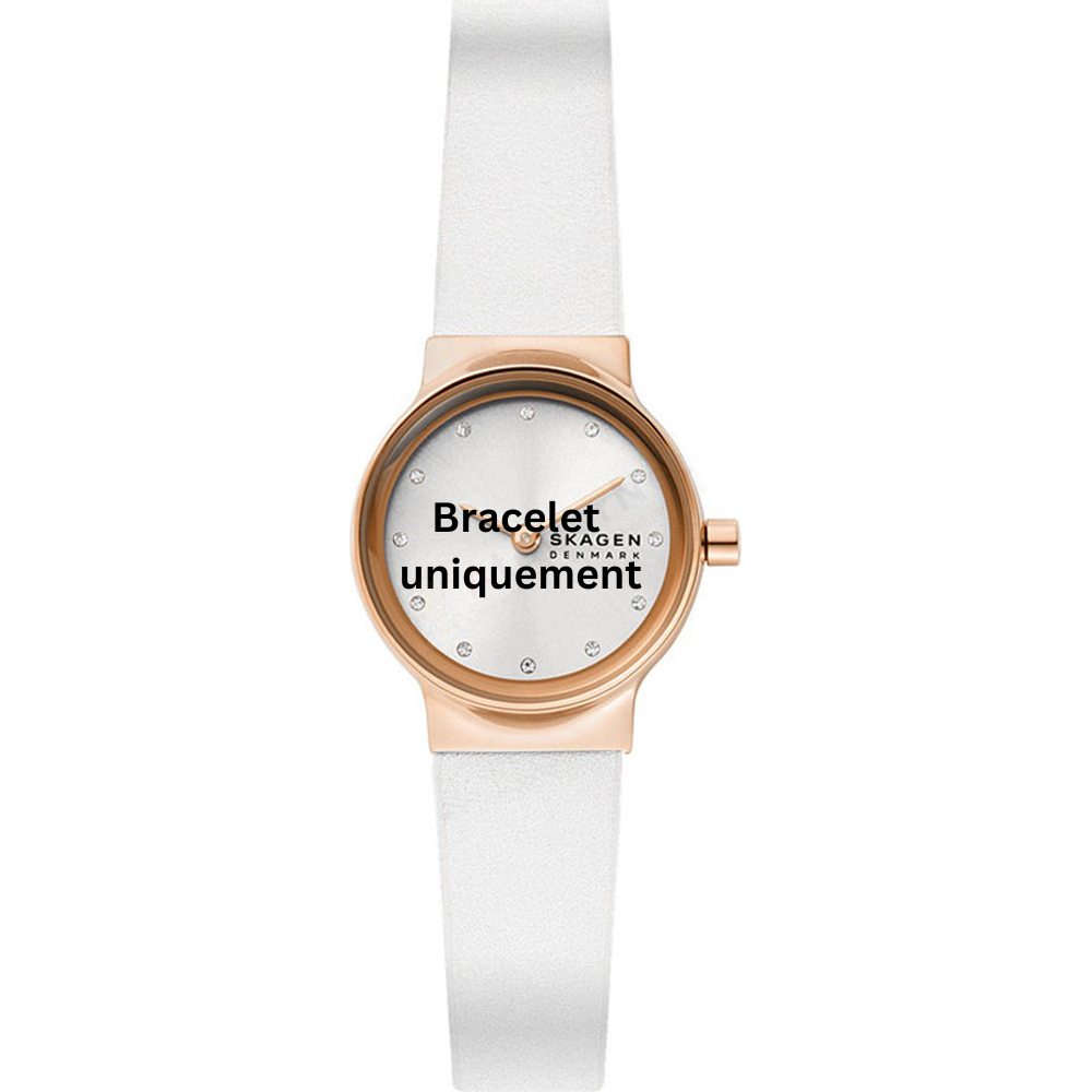 Bracelet leather white Skagen - FREJA / SKW3029-Bracelets de montres-AtelierNet