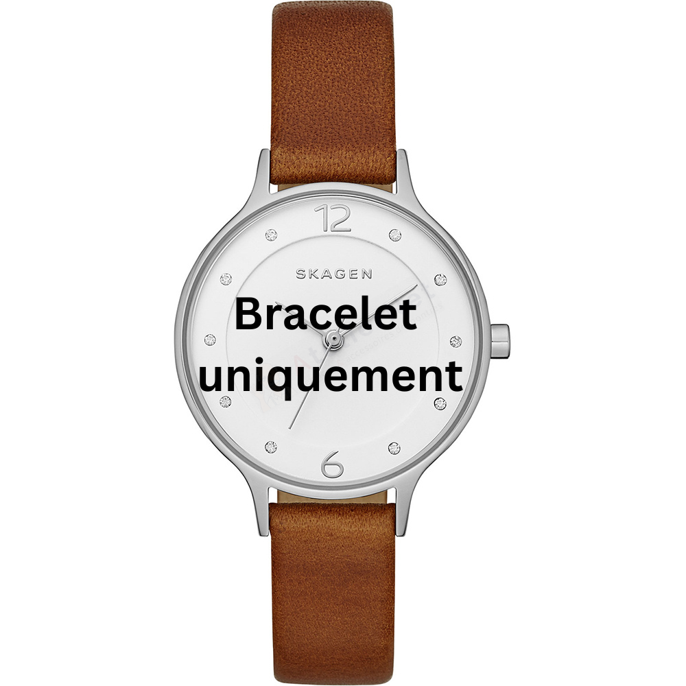 Bracelet cuir marron Skagen - ANITA MEDIUM / SKW2399 - SKW2680-Bracelet de montre-AtelierNet