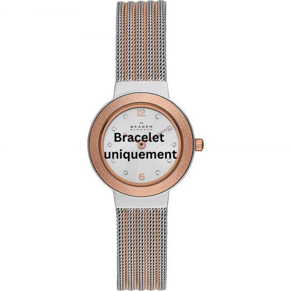 Bracelet metal two-tone pink Skagen - ANCHER SMALL / SKW2159-Bracelets de montres-AtelierNet