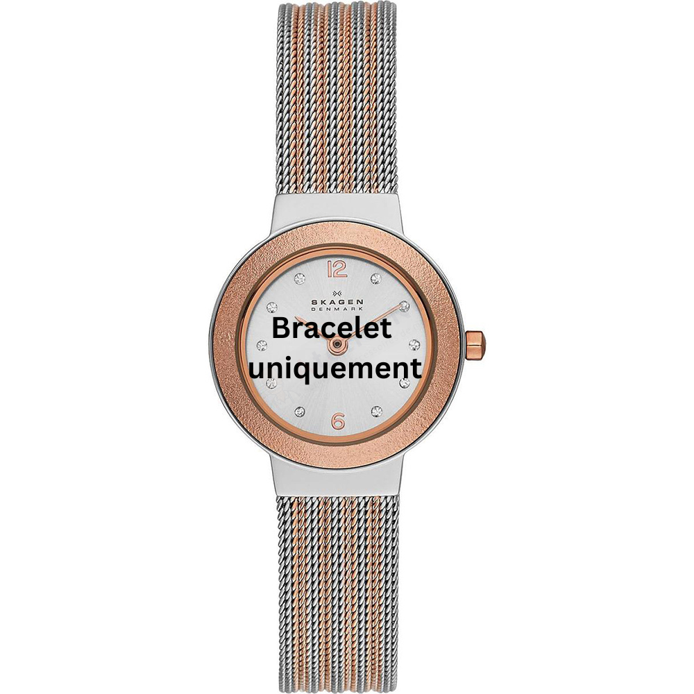 Bracelet métal bicolore rose Skagen - ANCHER SMALL / SKW2159-Bracelet de montre-AtelierNet