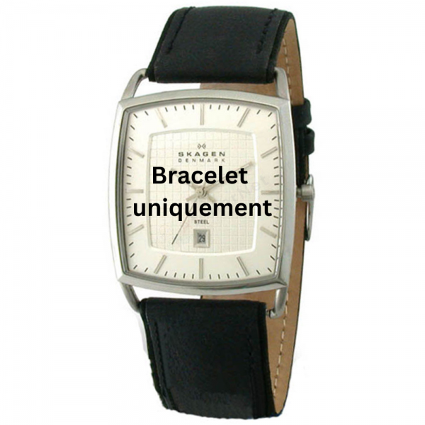 Bracelet leather black Skagen - 243 LARGE / 243LSLC-Bracelets de montres-AtelierNet