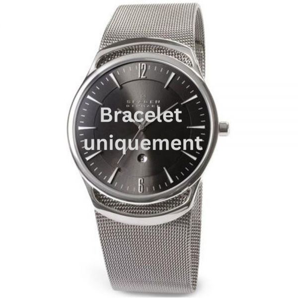 Bracelet metal silver Skagen - 597 LARGE / 597LSSM - 597LGSC-Bracelets de montres-AtelierNet