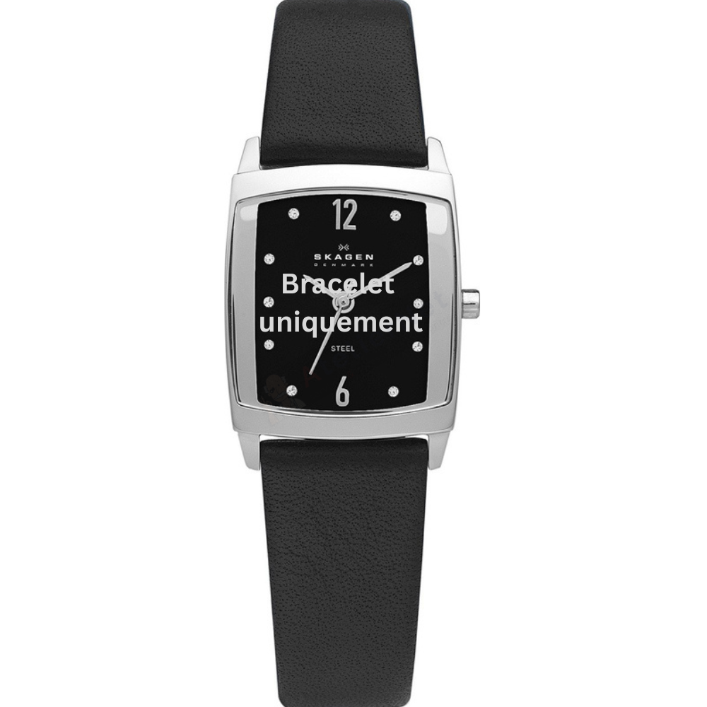 Bracelet leather black Skagen - 691 SMALL / 691SSLB - 691SSLS-Bracelets de montres-AtelierNet