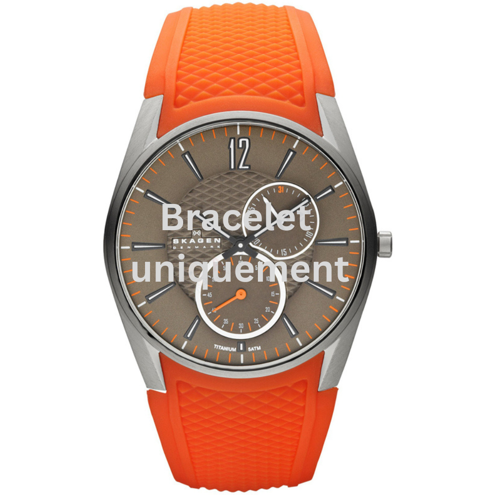 Bracelet caoutchouc orange Skagen - 435 XXLARGE / 435XXLTMO-Bracelet de montre-AtelierNet