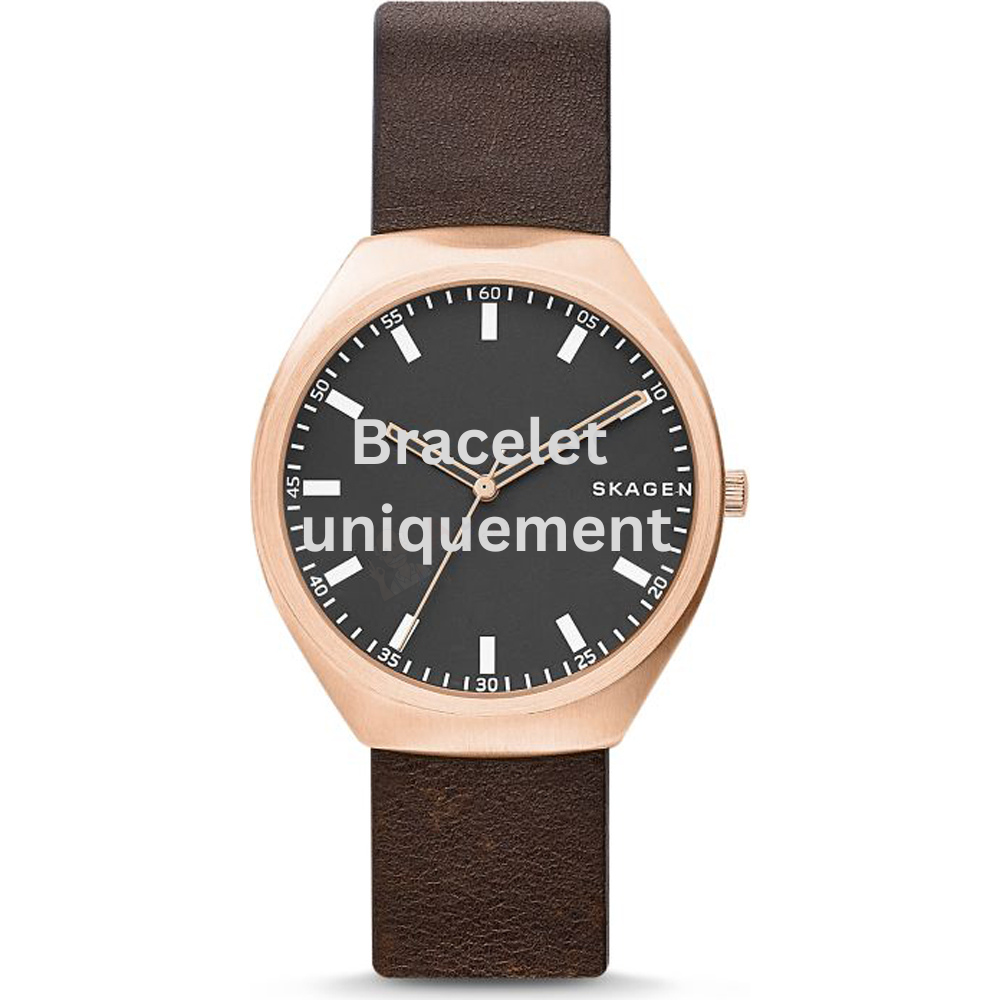 Bracelet leather brown Skagen - GRENEN NEW LARGE / SKW6402-Bracelets de montres-AtelierNet