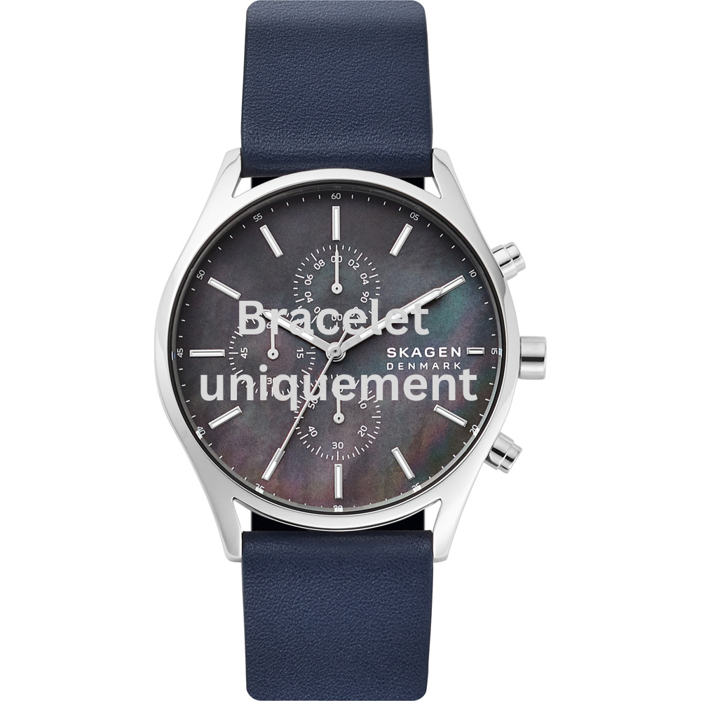 Bracelet cuir bleu Skagen - HOLST / SKW6653-Bracelet de montre-AtelierNet