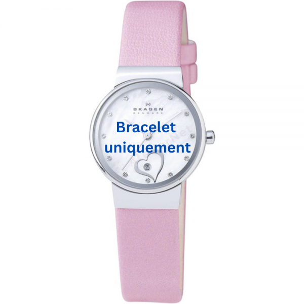 Bracelet leather pink Skagen - ANCHER SMALL / 355SSLVH-Bracelets de montres-AtelierNet