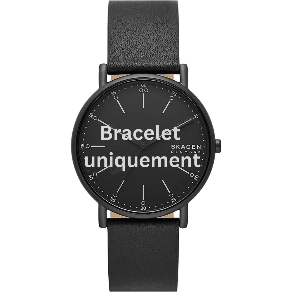 Bracelet cuir noir Skagen - SIGNATUR / SKW6902-Bracelet de montre-AtelierNet