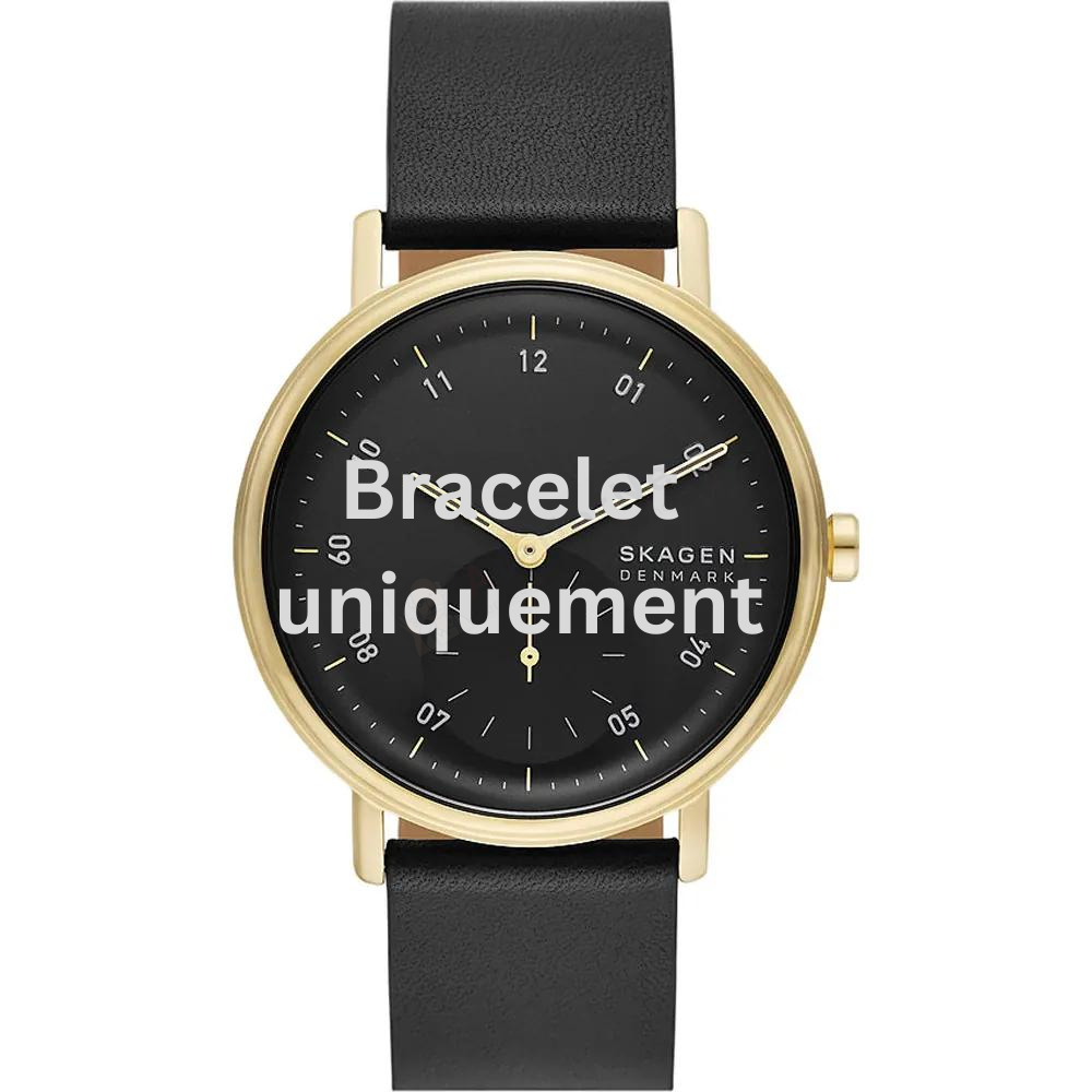 Bracelet leather black Skagen - KUPPEL / SKW6896-Bracelets de montres-AtelierNet