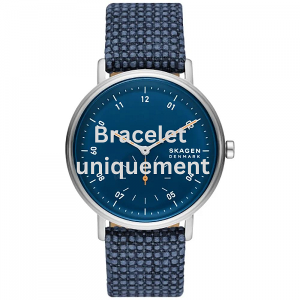 Bracelet textile on leather blue Skagen - KUPPEL / SKW6894-Bracelets de montres-AtelierNet