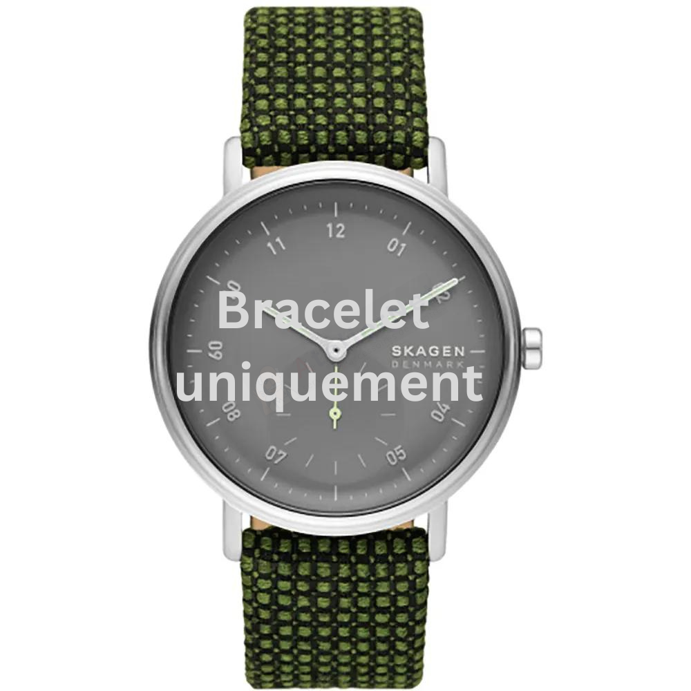 Bracelet textile on leather green Skagen - KUPPEL / SKW6893-Bracelets de montres-AtelierNet