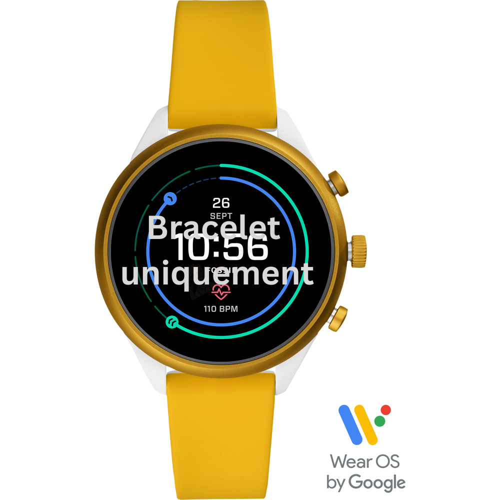 Bracelet silicone yellow Fossil - SPORT / FTW6053-Bracelets de montres-AtelierNet