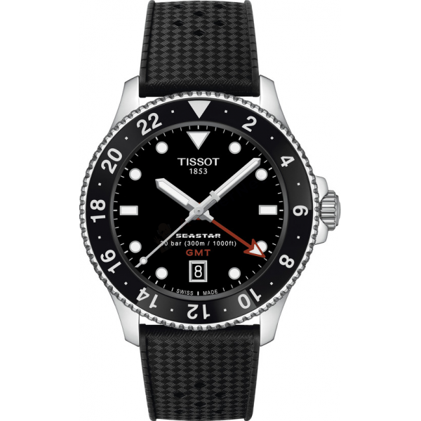 Bracelet caoutchouc noir Tissot - SEASTAR / T603049628-Bracelet de montre-AtelierNet