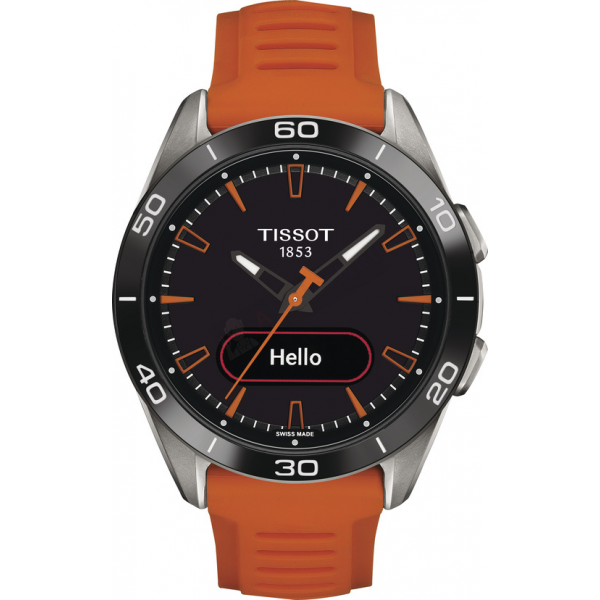 Bracelet caoutchouc orange Tissot - T TOUCH CONNECT / T603049212-Bracelet de montre-AtelierNet