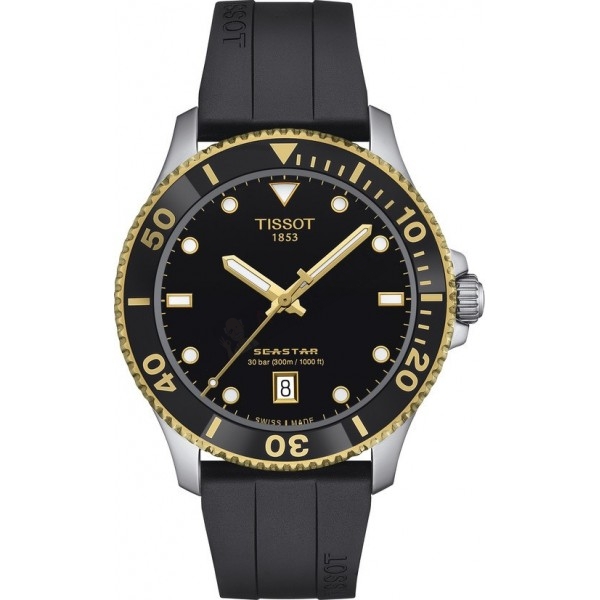 Bracelet caoutchouc noir Tissot -  SEASTAR/ T603044545-Bracelet de montre-AtelierNet