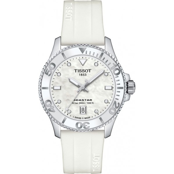 Bracelet caoutchouc blanc Tissot - SEASTAR/ T603047457-Bracelet de montre-AtelierNet