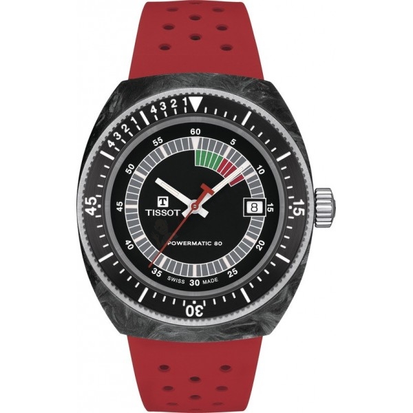 Bracelet caoutchouc rouge Tissot - SIDERAL S AUTO / T603048860-Bracelet de montre-AtelierNet