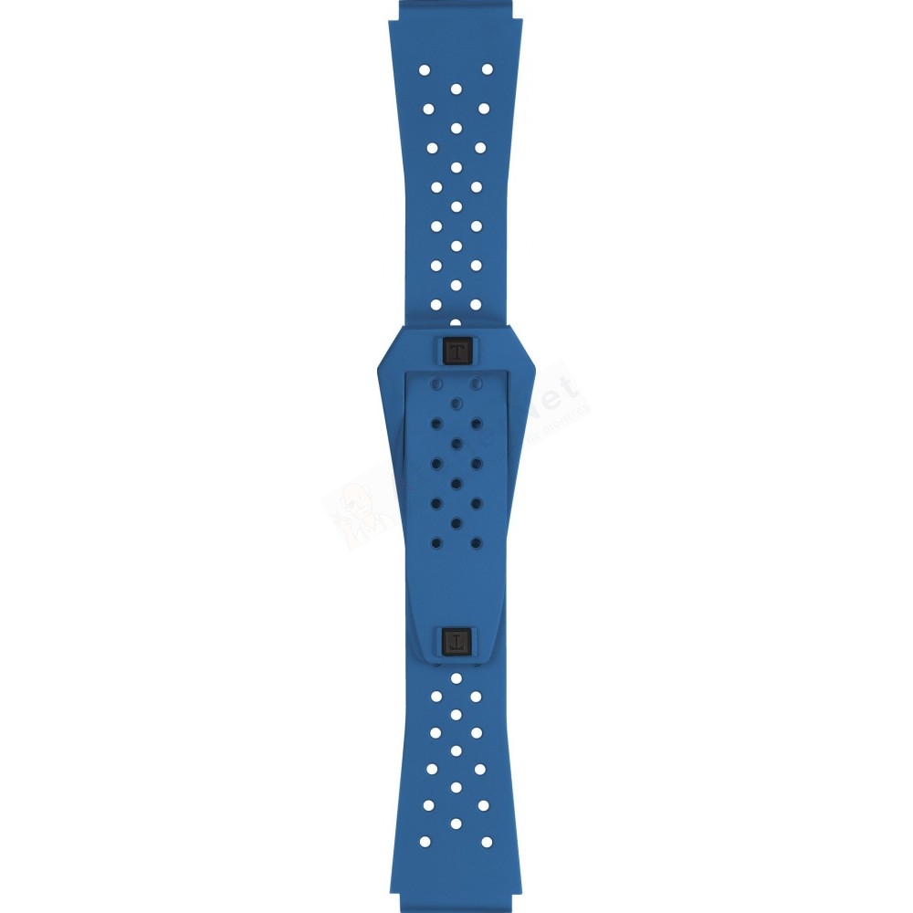 Bracelet silicone blue Tissot - SIDERAL S AUTO / T603048858-Bracelets de montres-AtelierNet