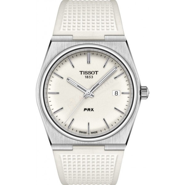 Bracelet caoutchouc blanc Tissot -  PRX / T603048463-Bracelet de montre-AtelierNet