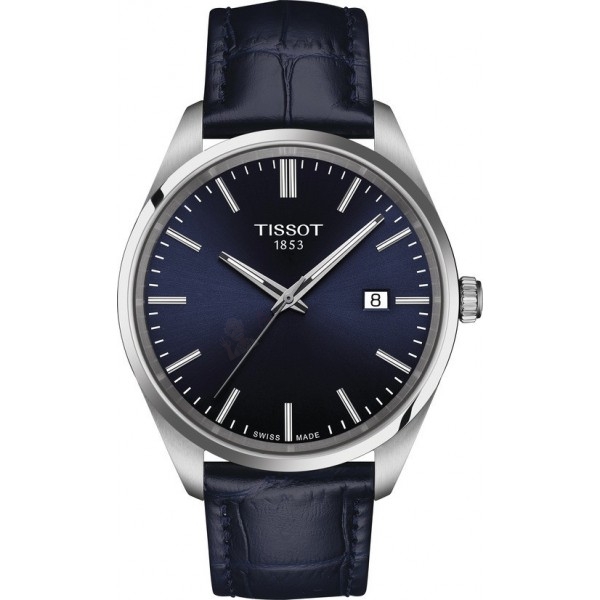 Bracelet cuir bleu Tissot - PR 100 CLASSIC / T600049251-Bracelet de montre-AtelierNet