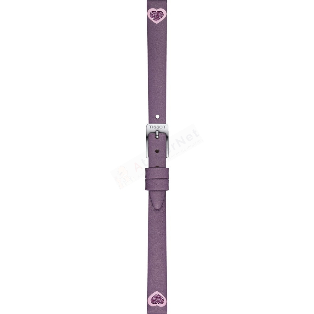 Bracelet leather purple Tissot - TISSOT LOVELY / T600048697-Bracelets de montres-AtelierNet