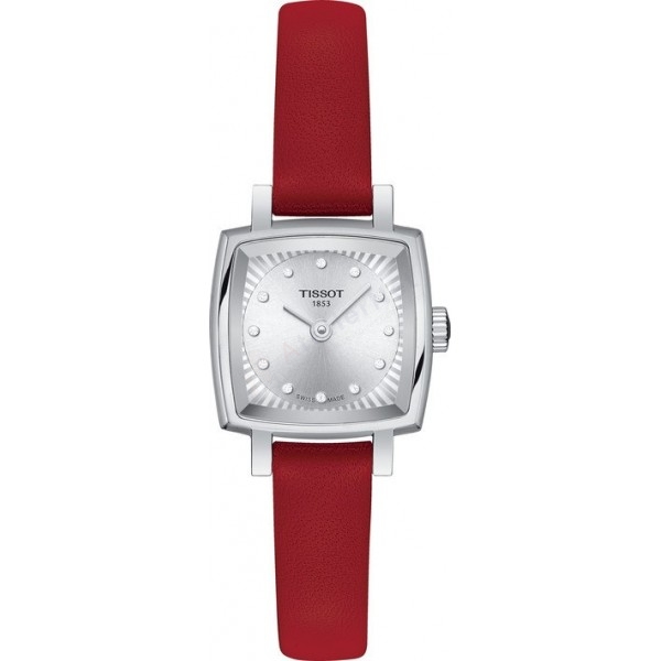 Bracelet cuir rouge Tissot - TISSOT LOVELY / T600048693-Bracelet de montre-AtelierNet