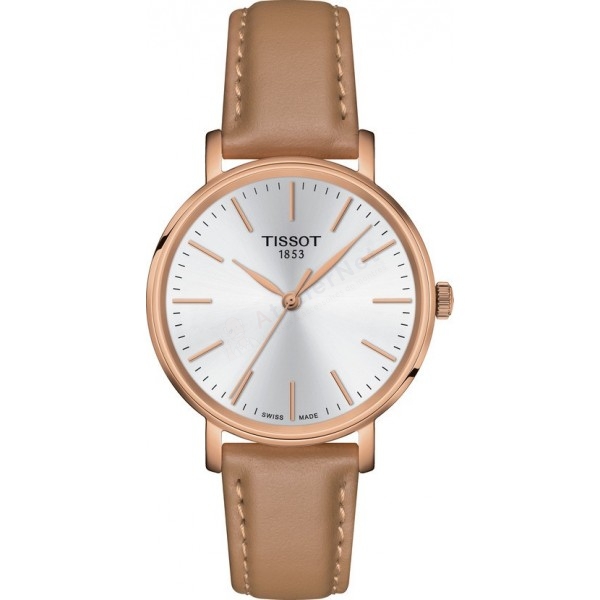 Bracelet leather beige Tissot - EVERYTIME DESIRE / T600047974-Bracelets de montres-AtelierNet