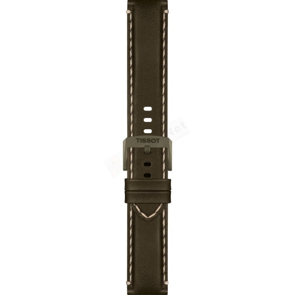 Bracelet leather khaki Tissot - TISSOT CHRONO XL / T600047905-Bracelets Cuir-AtelierNet