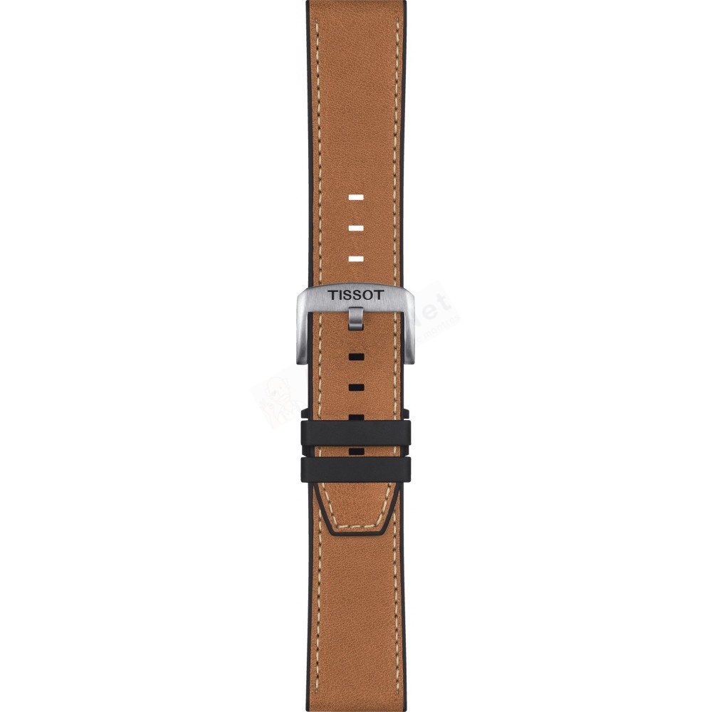 Bracelet leather brown Tissot - T-TOUCH CONNECT / T603047816-Bracelets de montres-AtelierNet