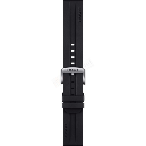 Bracelet silicone black Tissot - SUPERSPORT QUA / T603047708-Bracelets Silicone-AtelierNet