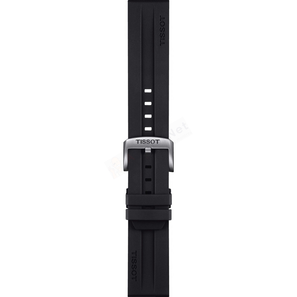 Bracelet caoutchouc noir Tissot - SUPERSPORT QUA / T603047708-Bracelet Montre Silicone / Caoutchouc-AtelierNet