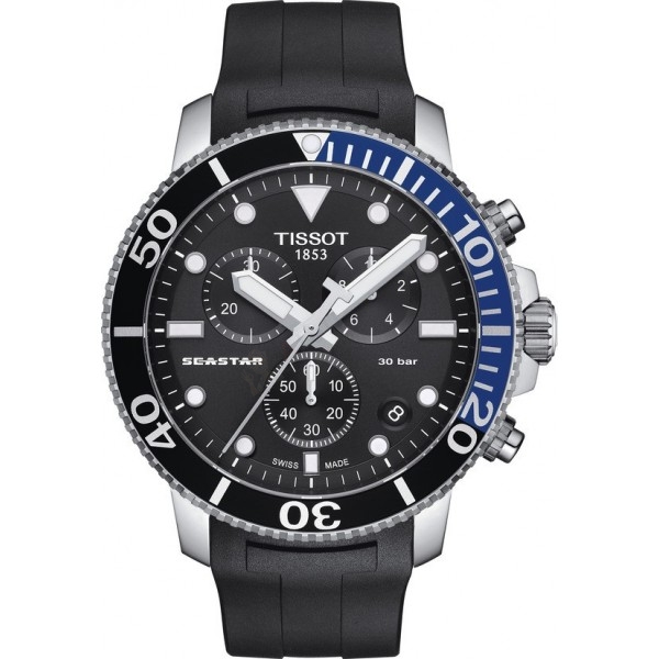 Bracelet caoutchouc noir Tissot -  SEASTAR/ T603042599-Bracelet de montre-AtelierNet