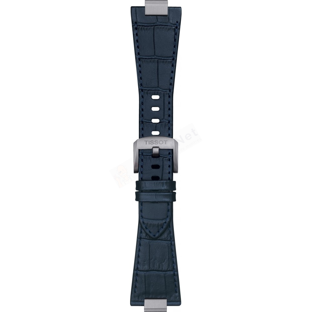 Bracelet cuir bleu Tissot - PRX / T600047701-Bracelet de montre-AtelierNet